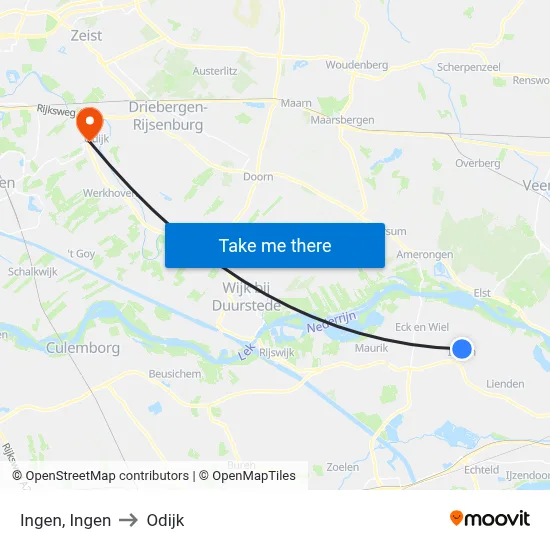 Ingen, Ingen to Odijk map