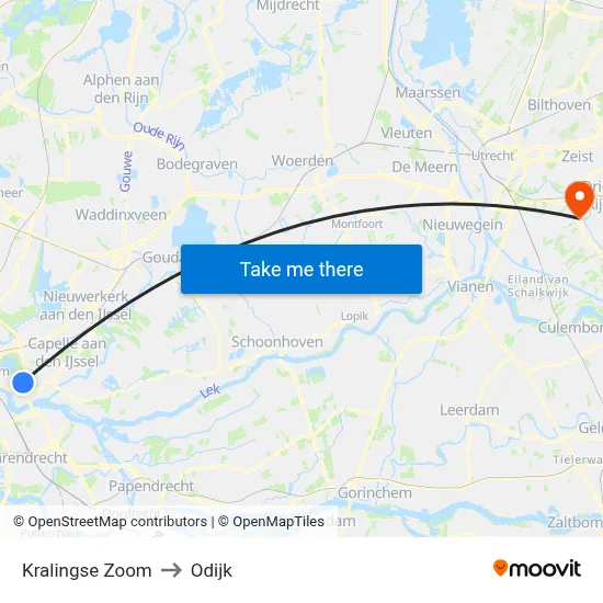 Kralingse Zoom to Odijk map
