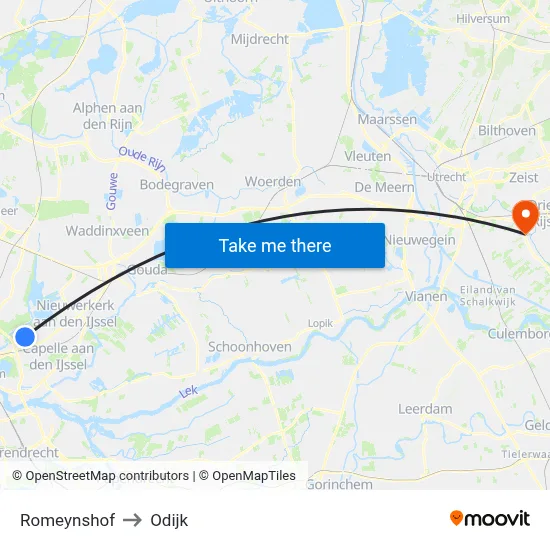 Romeynshof to Odijk map