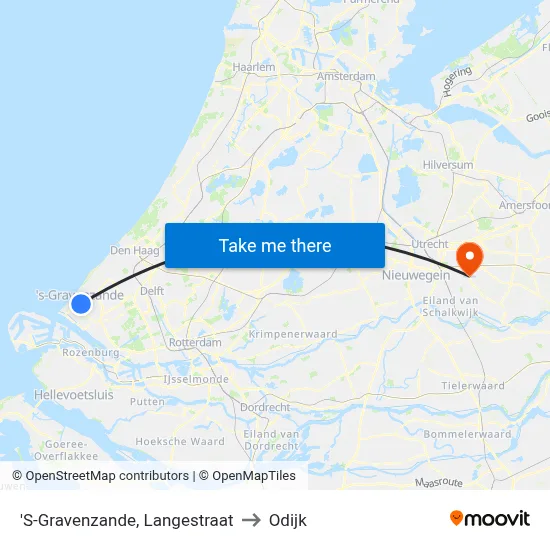 'S-Gravenzande, Langestraat to Odijk map