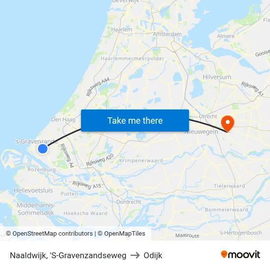 Naaldwijk, 'S-Gravenzandseweg to Odijk map