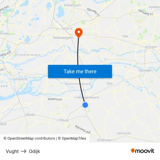 Vught to Odijk map