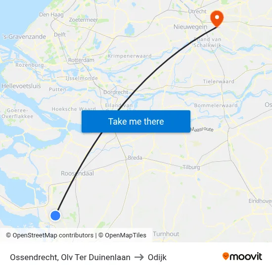 Ossendrecht, Olv Ter Duinenlaan to Odijk map