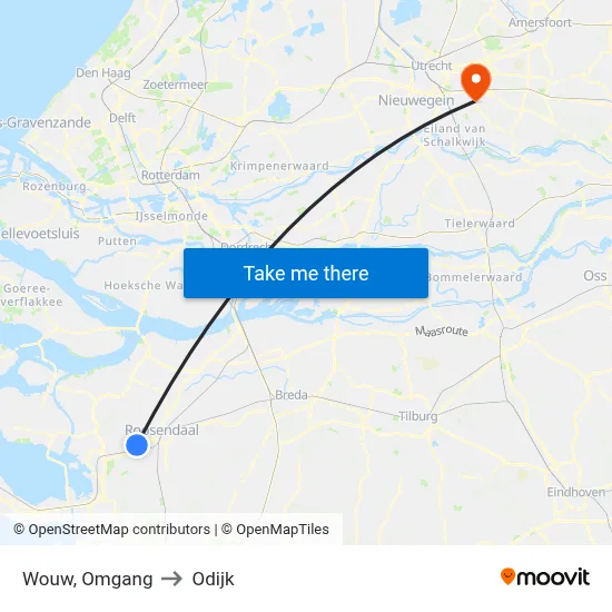 Wouw, Omgang to Odijk map