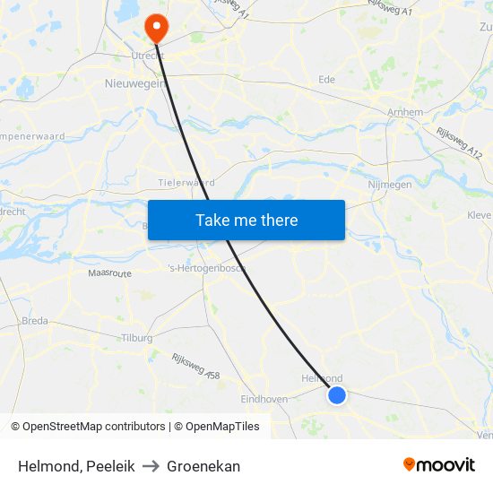 Helmond, Peeleik to Groenekan map
