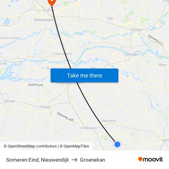 Someren-Eind, Nieuwendijk to Groenekan map