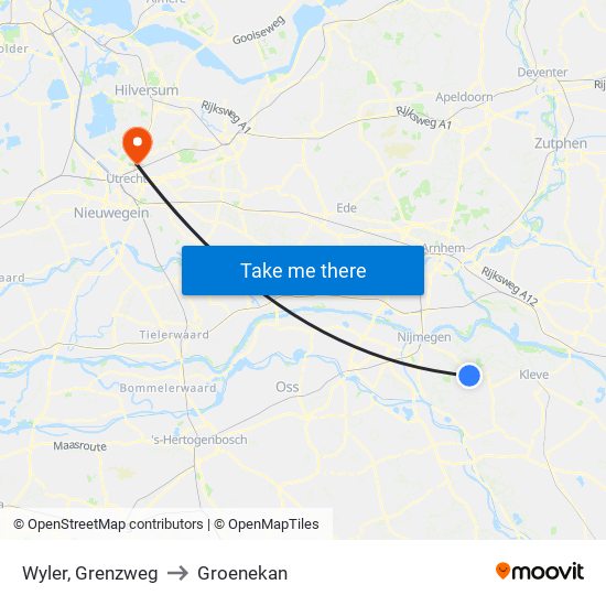 Wyler, Grenzweg to Groenekan map