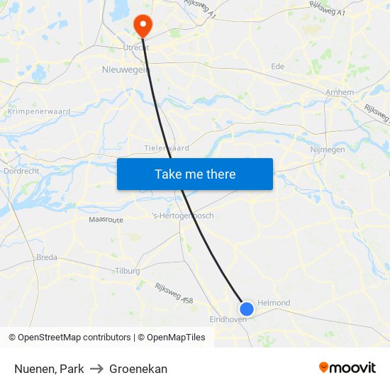 Nuenen, Park to Groenekan map