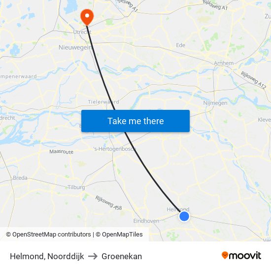 Helmond, Noorddijk to Groenekan map