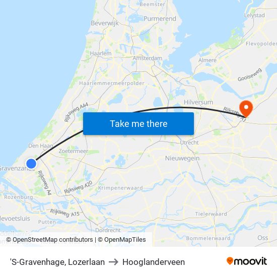 'S-Gravenhage, Lozerlaan to Hooglanderveen map