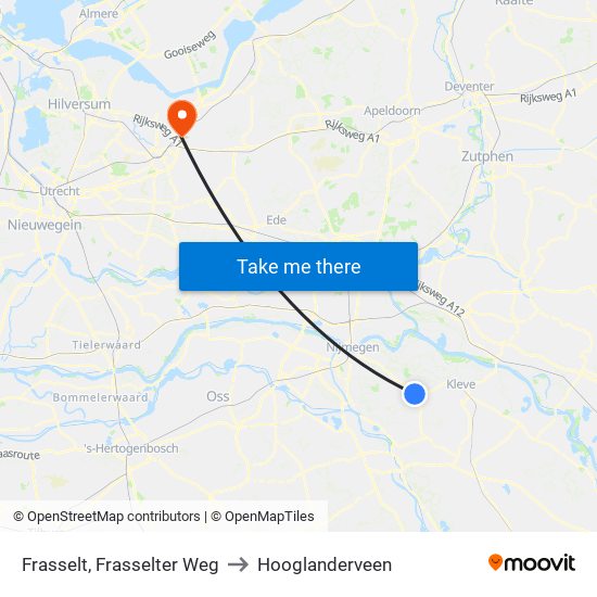 Frasselt, Frasselter Weg to Hooglanderveen map