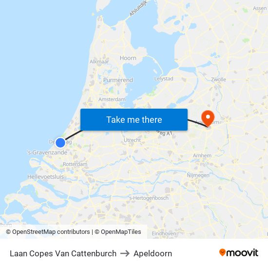 Laan Copes Van Cattenburch to Apeldoorn map