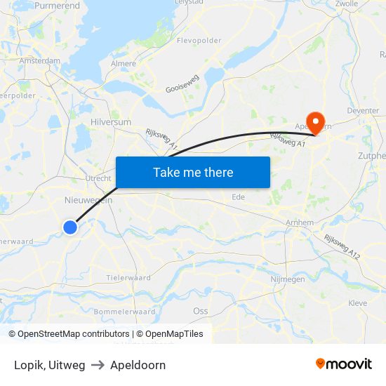 Lopik, Uitweg to Apeldoorn map