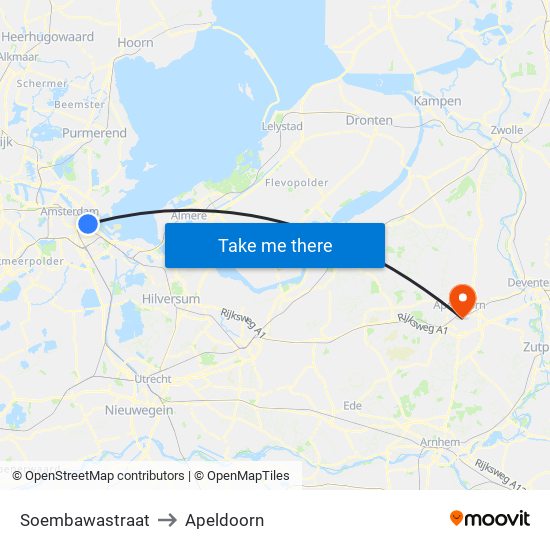 Soembawastraat to Apeldoorn map