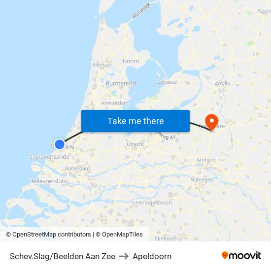 Schev.Slag/Beelden Aan Zee to Apeldoorn map