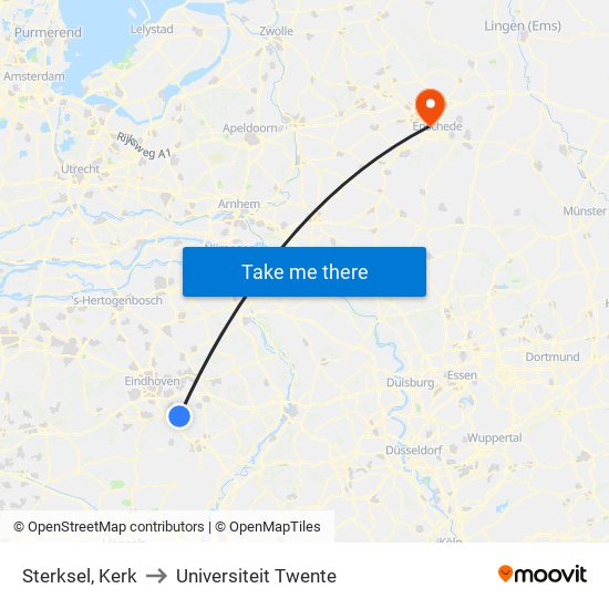 Sterksel, Kerk to Universiteit Twente map