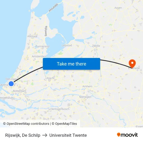 Rijswijk, De Schilp to Universiteit Twente map