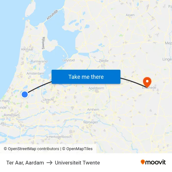 Ter Aar, Aardam to Universiteit Twente map