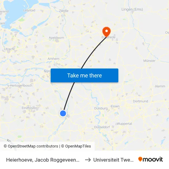 Heierhoeve, Jacob Roggeveenweg to Universiteit Twente map