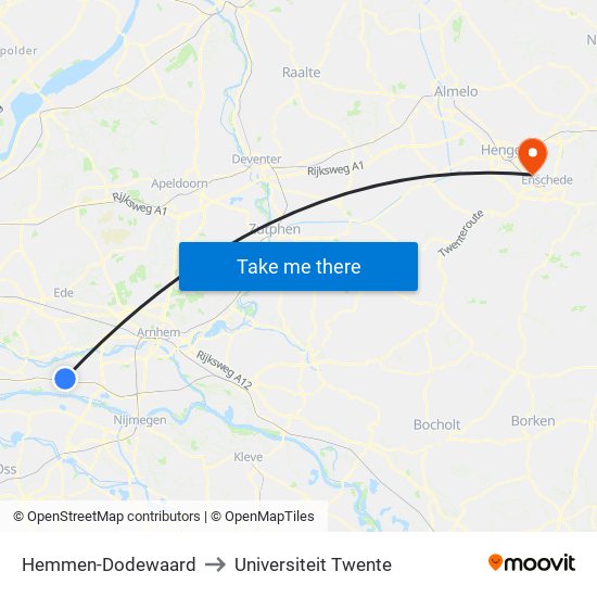 Hemmen-Dodewaard to Universiteit Twente map
