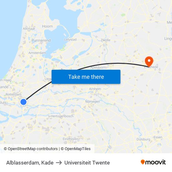 Alblasserdam, Kade to Universiteit Twente map