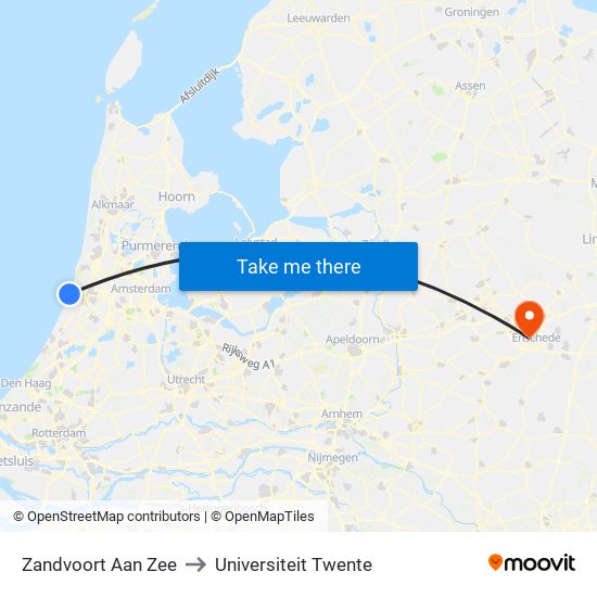 Zandvoort Aan Zee to Universiteit Twente map