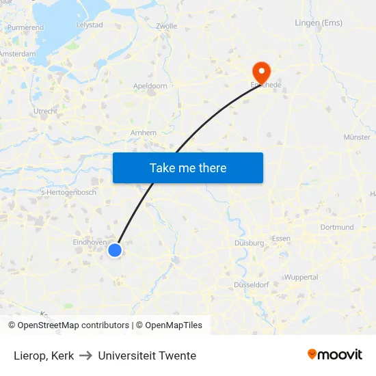 Lierop, Kerk to Universiteit Twente map