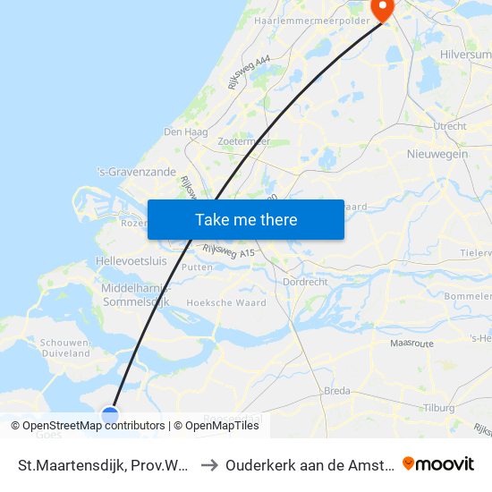 St.Maartensdijk, Prov.Weg to Ouderkerk aan de Amstel map