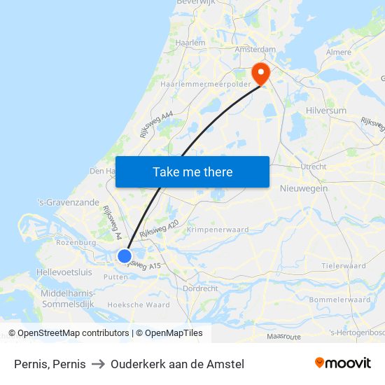 Pernis, Pernis to Ouderkerk aan de Amstel map