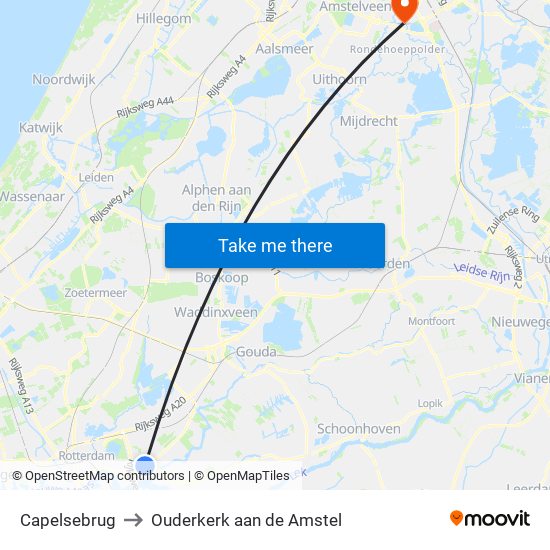 Capelsebrug to Ouderkerk aan de Amstel map