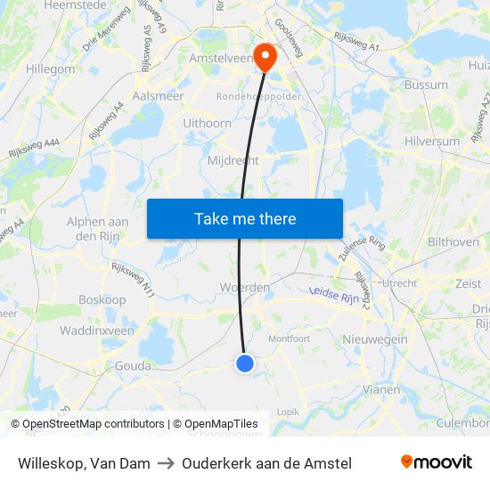 Willeskop, Van Dam to Ouderkerk aan de Amstel map