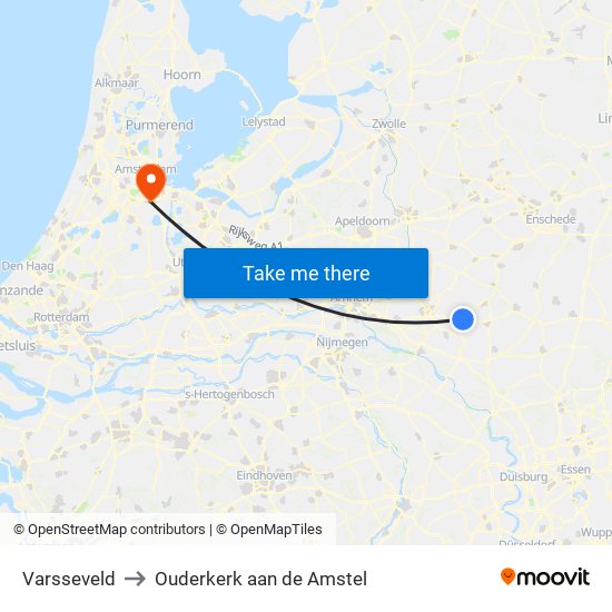 Varsseveld to Ouderkerk aan de Amstel map