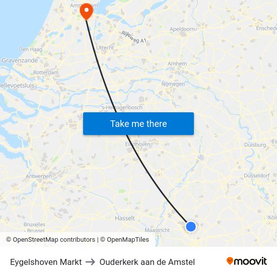 Eygelshoven Markt to Ouderkerk aan de Amstel map