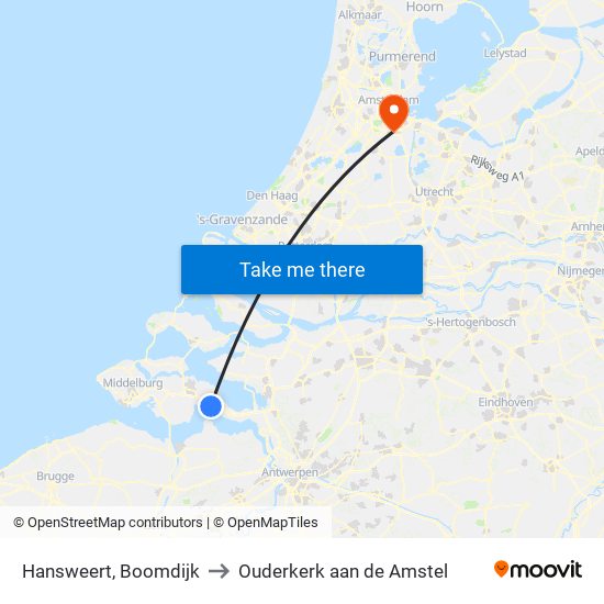 Hansweert, Boomdijk to Ouderkerk aan de Amstel map