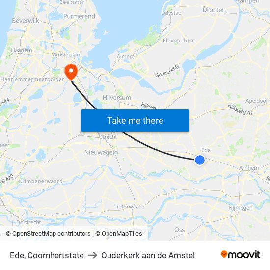 Ede, Coornhertstate to Ouderkerk aan de Amstel map