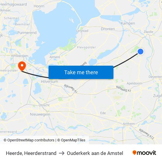 Heerde, Heerderstrand to Ouderkerk aan de Amstel map