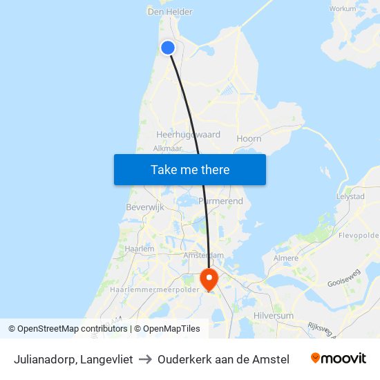 Julianadorp, Langevliet to Ouderkerk aan de Amstel map