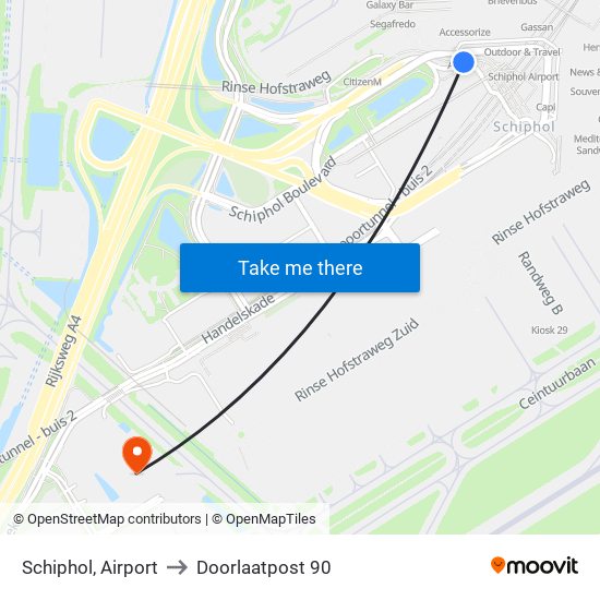 Schiphol, Airport to Doorlaatpost 90 map