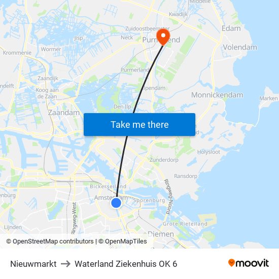 Nieuwmarkt to Waterland Ziekenhuis OK 6 map