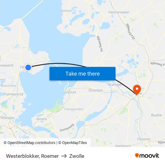 Westerblokker, Roemer to Zwolle map