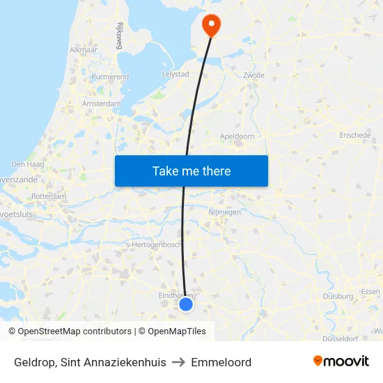 Geldrop, Sint Annaziekenhuis to Emmeloord map