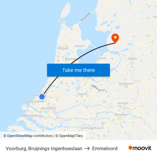 Voorburg, Bruijnings Ingenhoeslaan to Emmeloord map