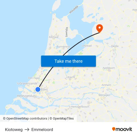 Kiotoweg to Emmeloord map