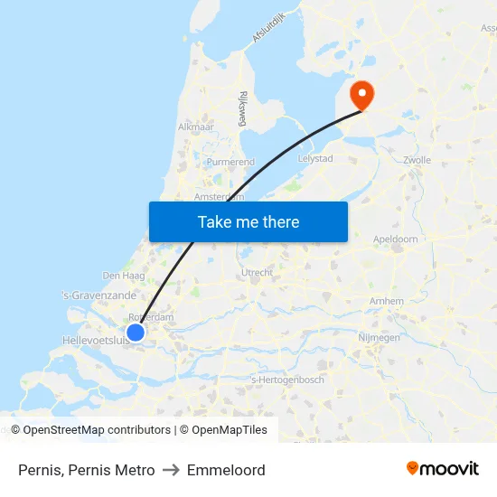 Pernis, Pernis Metro to Emmeloord map