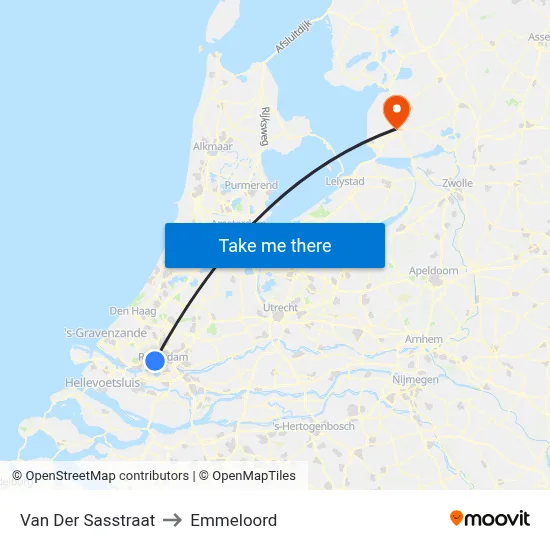 Van Der Sasstraat to Emmeloord map
