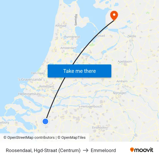 Roosendaal, Hgd-Straat (Centrum) to Emmeloord map