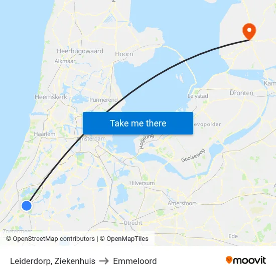 Leiderdorp, Ziekenhuis to Emmeloord map