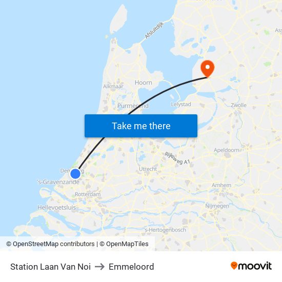 Station Laan Van Noi to Emmeloord map