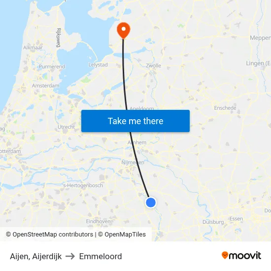 Aijen, Aijerdijk to Emmeloord map