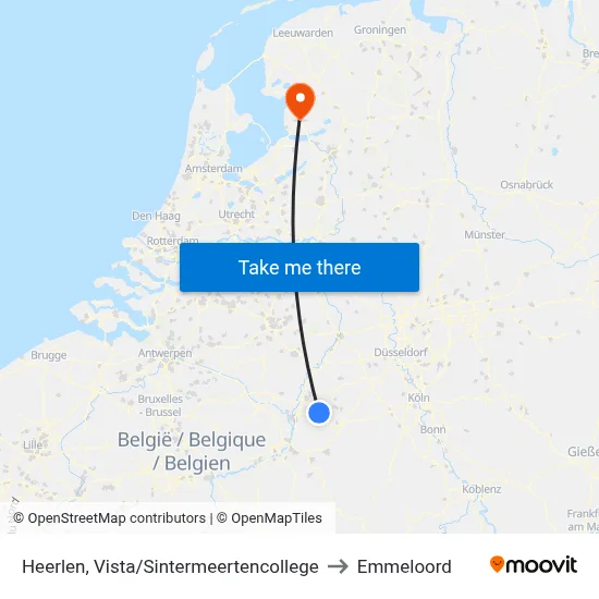 Heerlen, Vista/Sintermeertencollege to Emmeloord map